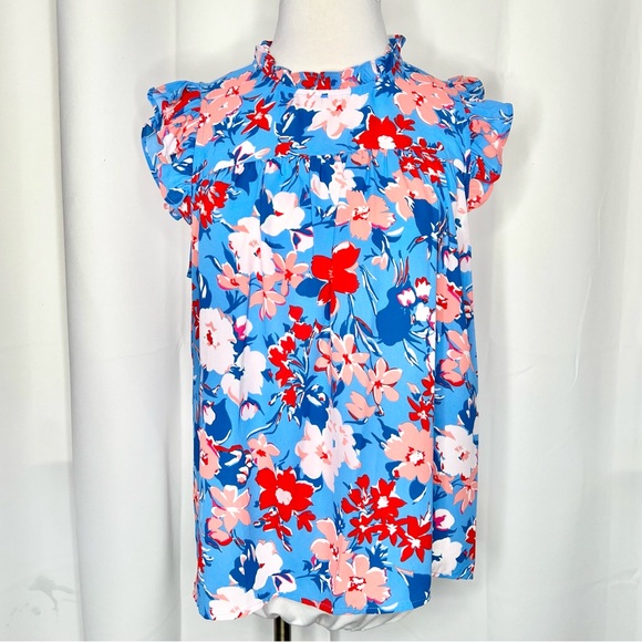 ❗️NWT❗️J.CREW Ruffle-neck Shirred Top - Picture 8 of 8